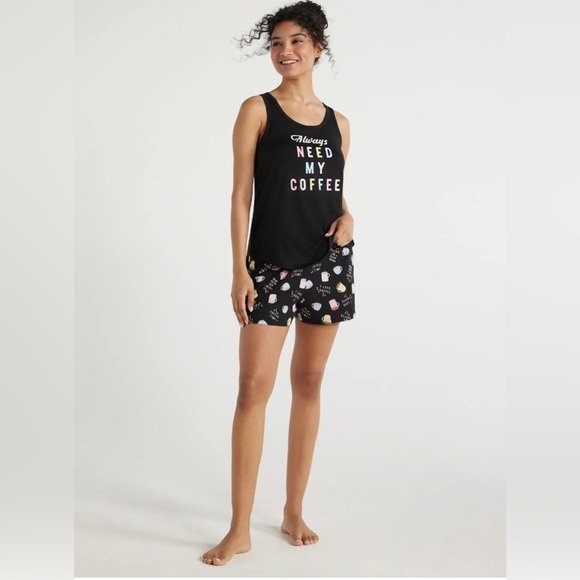 Joyspun Women's Print Tank Top and Shorts Pajama Set, 2-Piece - Picture 5 of 5